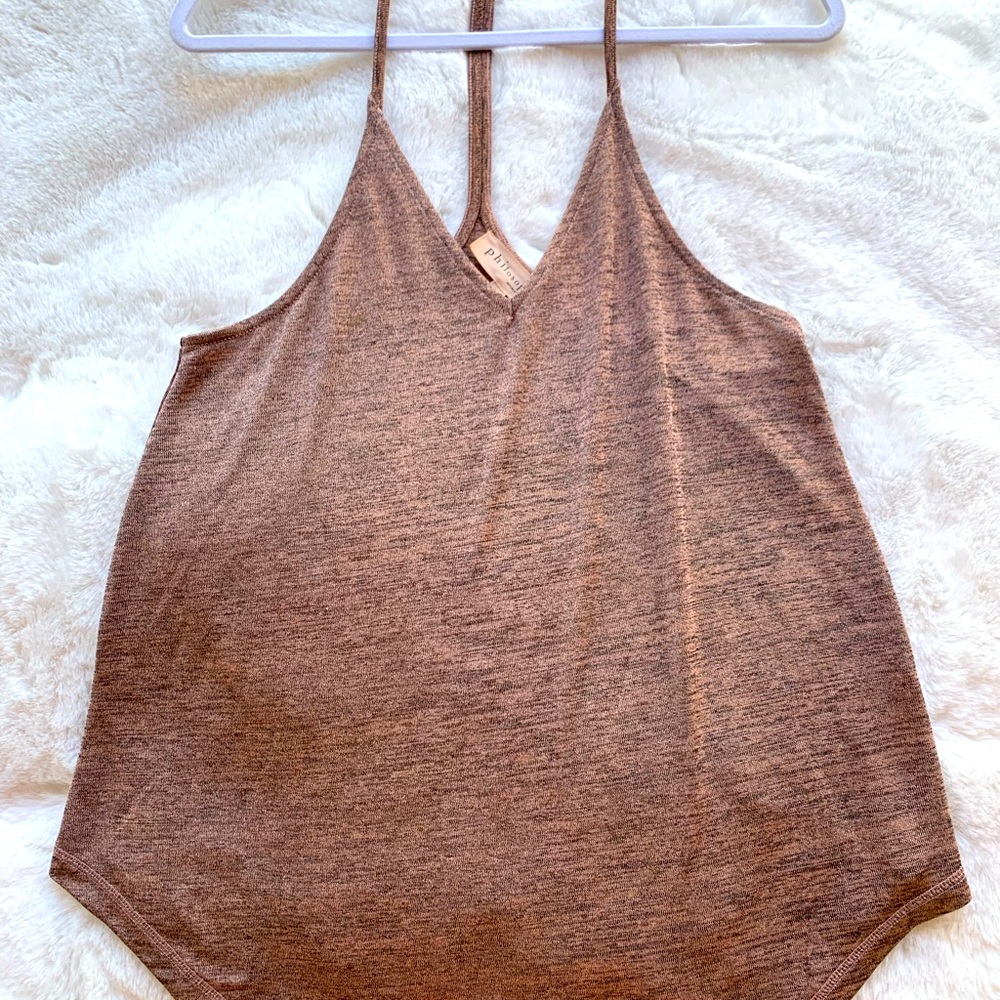 Philosophy tank top size M bronze